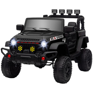 Voiture 4x4 électrique enfant 2 moteurs 12V 3 vitesses télécommande noir