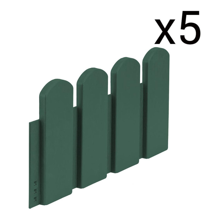 Pack X5 bordures de jardin plates 40x20cm