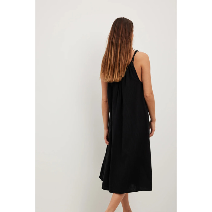 Tie Strap Midi Dress Vestiti casual Nakd