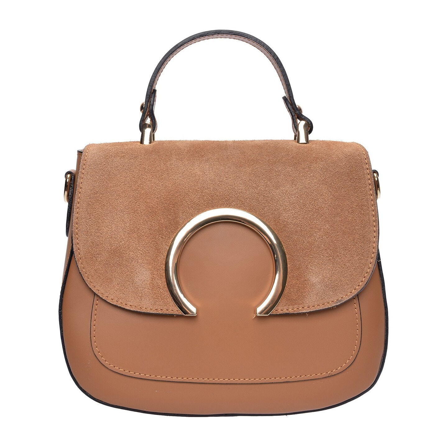 Borsa a tracolla Anna Luchini Cammello