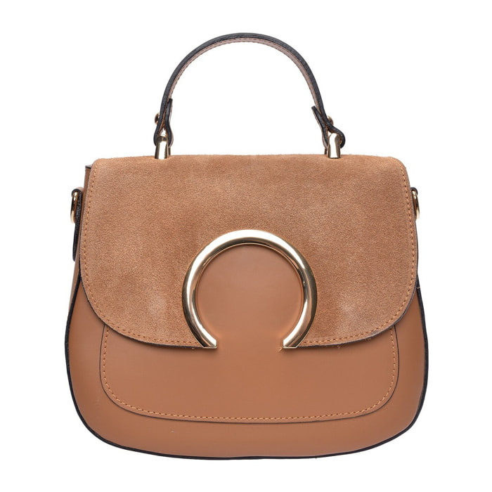 Borsa a tracolla Anna Luchini Cammello