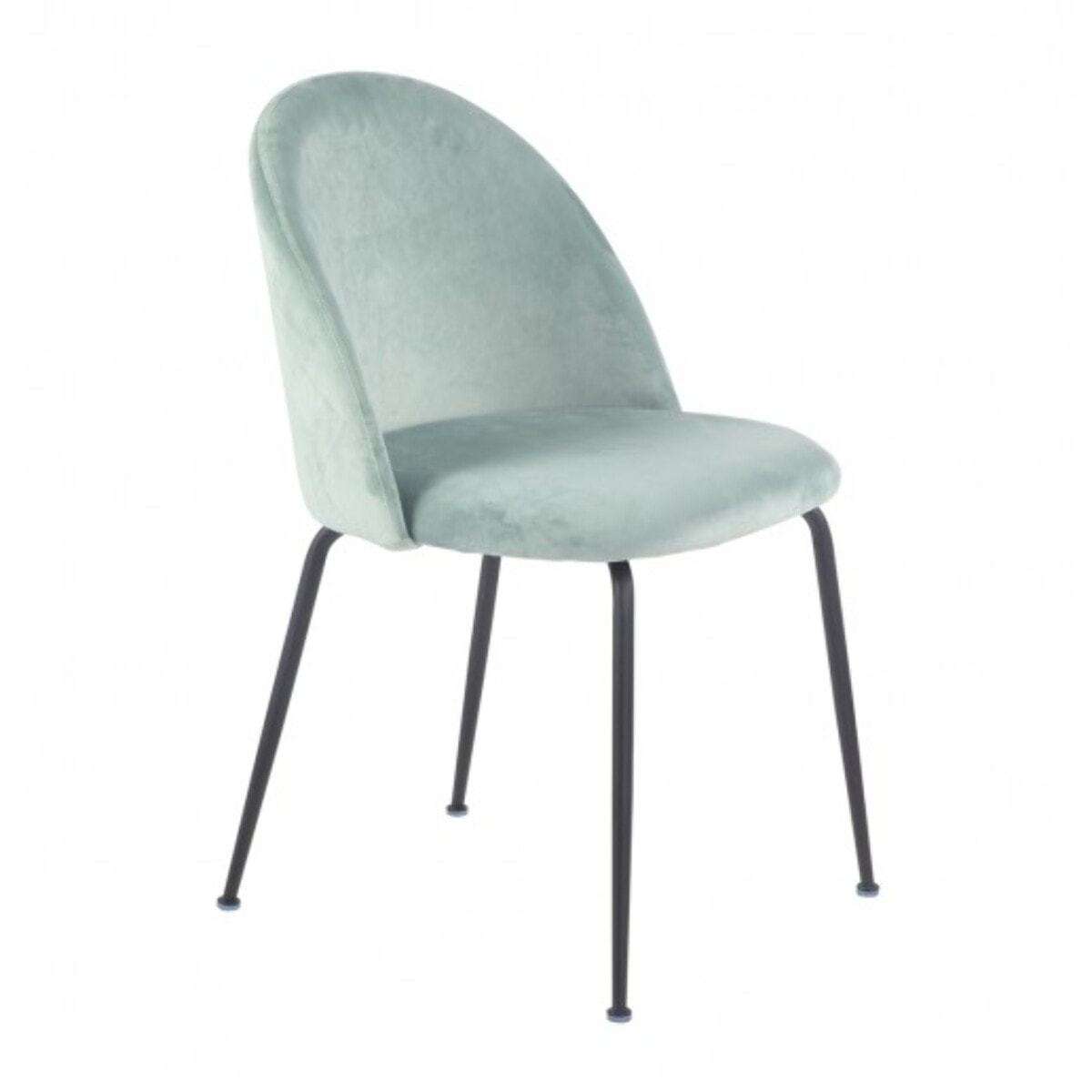 Chaise design en velours dossier capitonné - CLEA