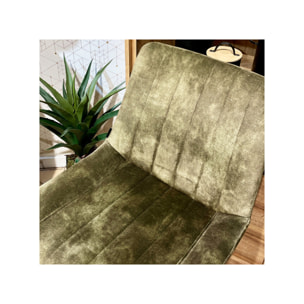 Tabouret de bar rembourré et capitonné en velours - EMMA 2