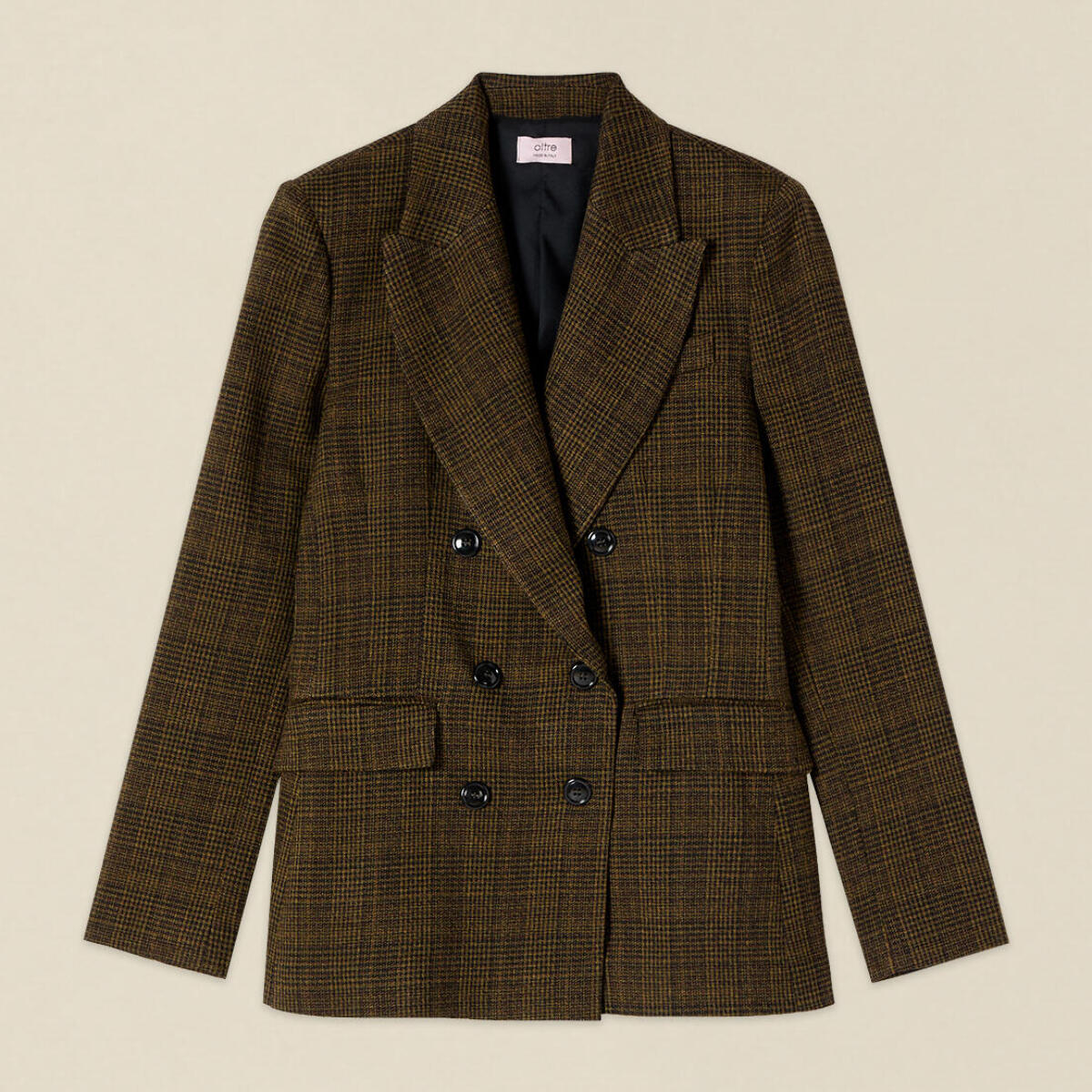 Oltre - Blazer check doppiopetto - Marrone