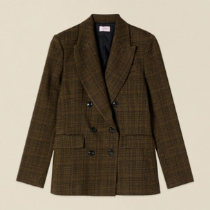 Oltre - Blazer check doppiopetto - Marrone