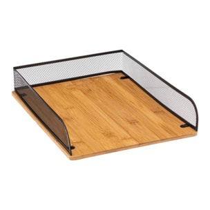 Range-documents bambou "Havi" noir
