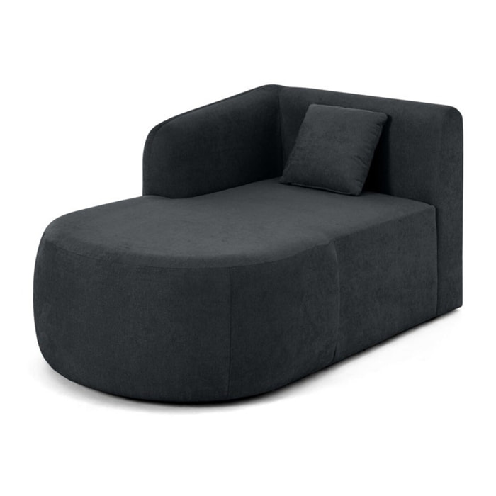 Ikare - module d'assise méridienne gauche - en tissu - Gris