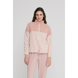 Pigiama donna pullina in eco pelliccia con zip Noidinotte
