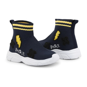 Zapatillas Sneaker para Niño- Shone 1601-005 Navy/Yellow