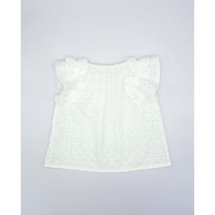 BLUSA CON VOLANTES BLANCO