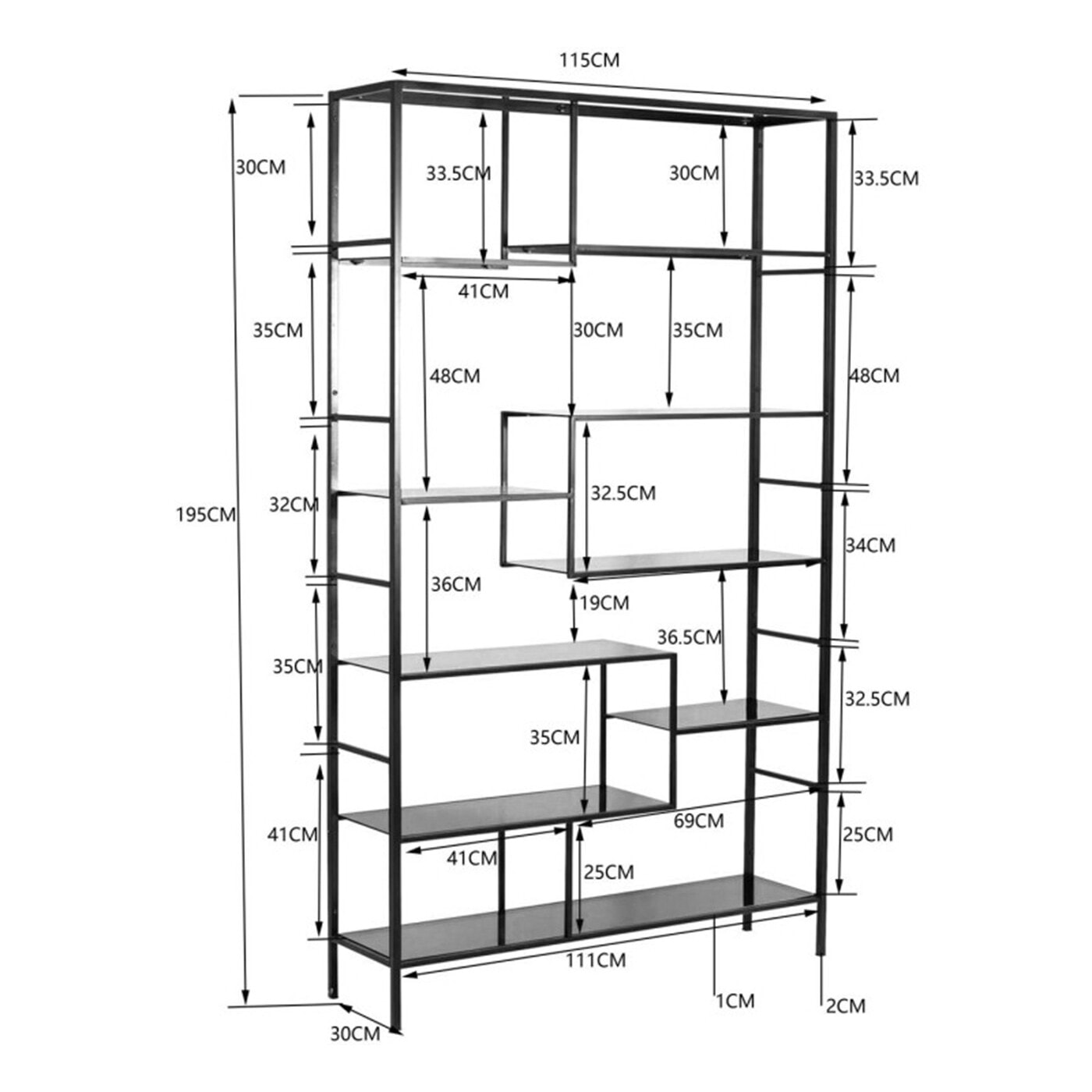 Étagère Loft dorée Kare Design