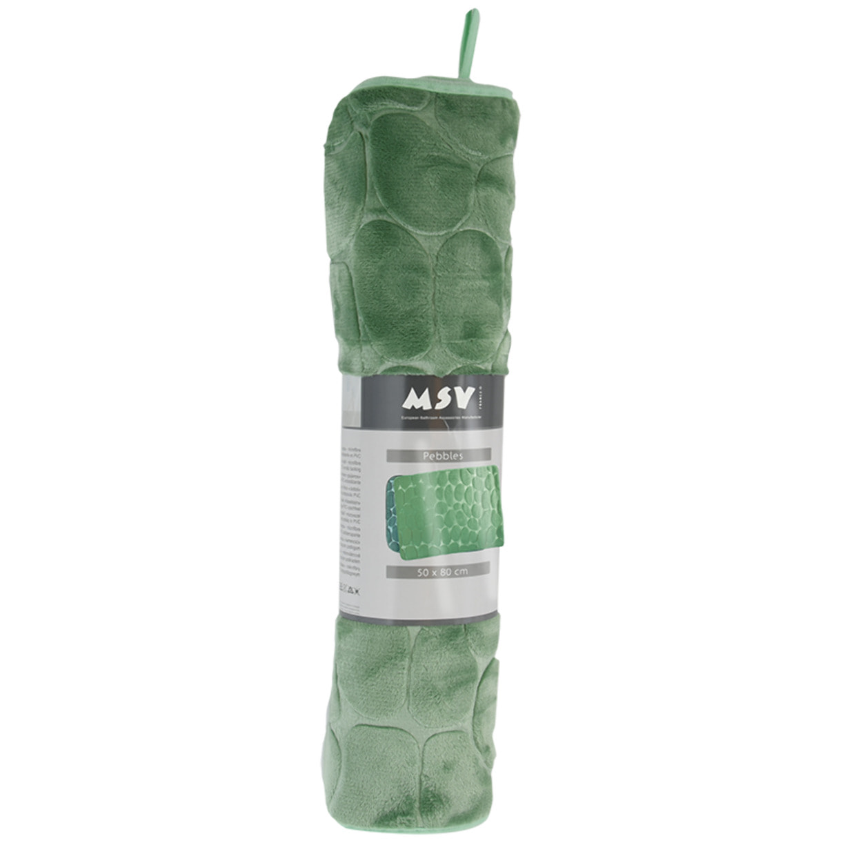Tapis de bain  Microfibre PEBBLE 40x60cm Vert Basil MSV