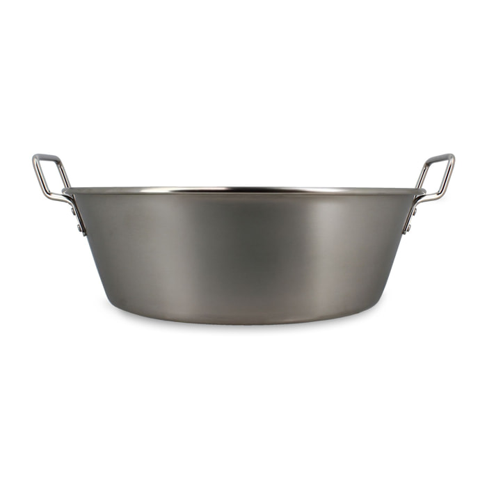 Bassine à confiture avec poignées 41cm en acier inoxydable