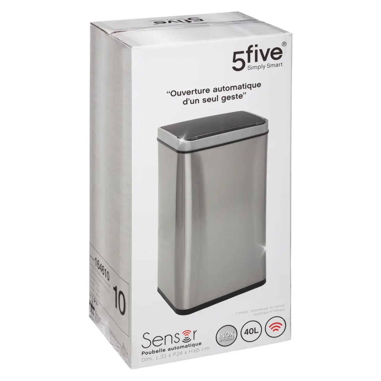 Poubelle automatique 40L "Sensor" inox