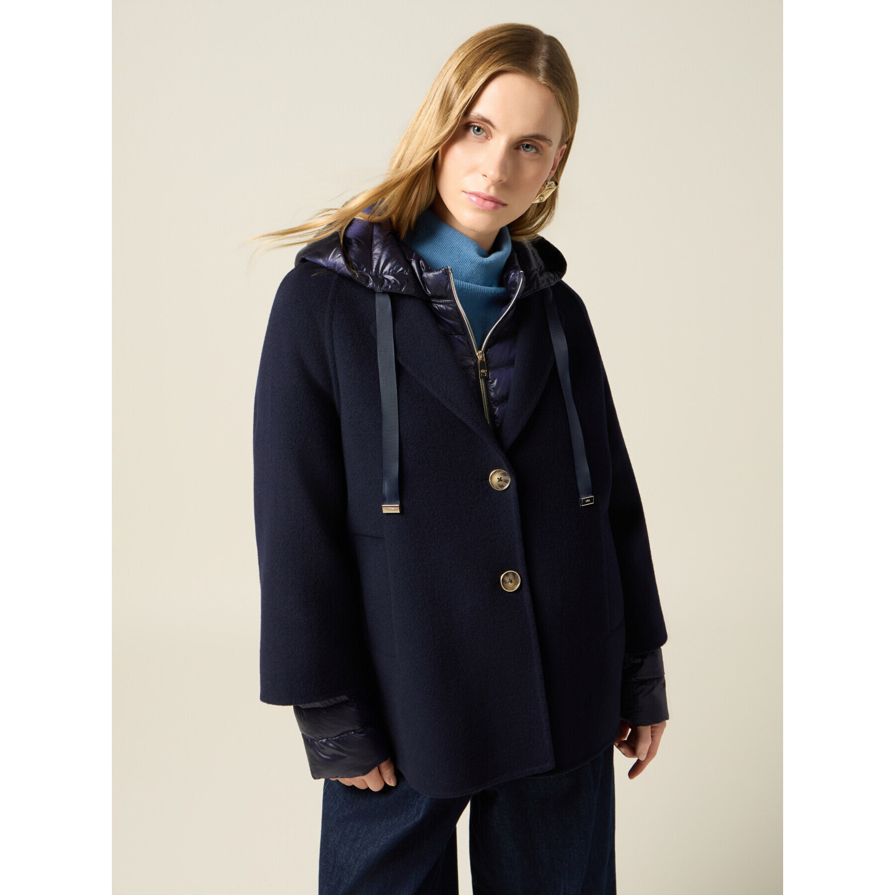 Oltre - Chaqueta combinada - Azul