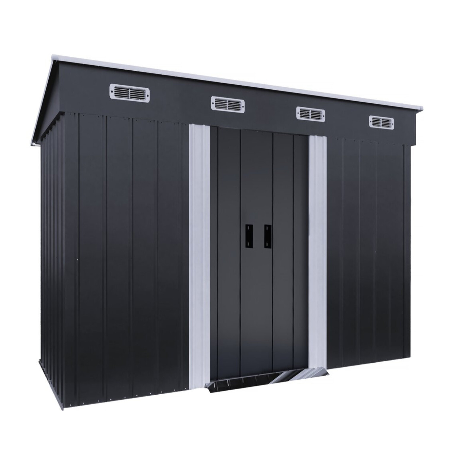 Abri de jardin métal monopente "Denver" - 3,32 m² - Gris