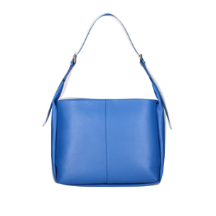 Borsa a spalla da donna - Modello False - Misto pelle e tessuto - 31.0 x 26.0 x 14.0 cm