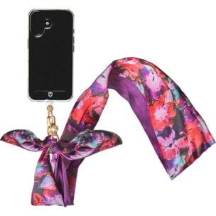 Bandoulière FORCE CASE foulard Flower rouge