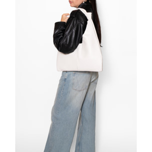 Borsa a spalla da donna In Vera pelle Made in Italy 40x42x2 cm