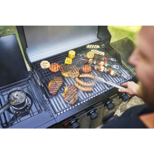 Barbecue gaz CHAR BROIL Essential 4G, sur chariot, 5 brûleurs dont 1 latéral, surface de cuisson 72 x 46 cm