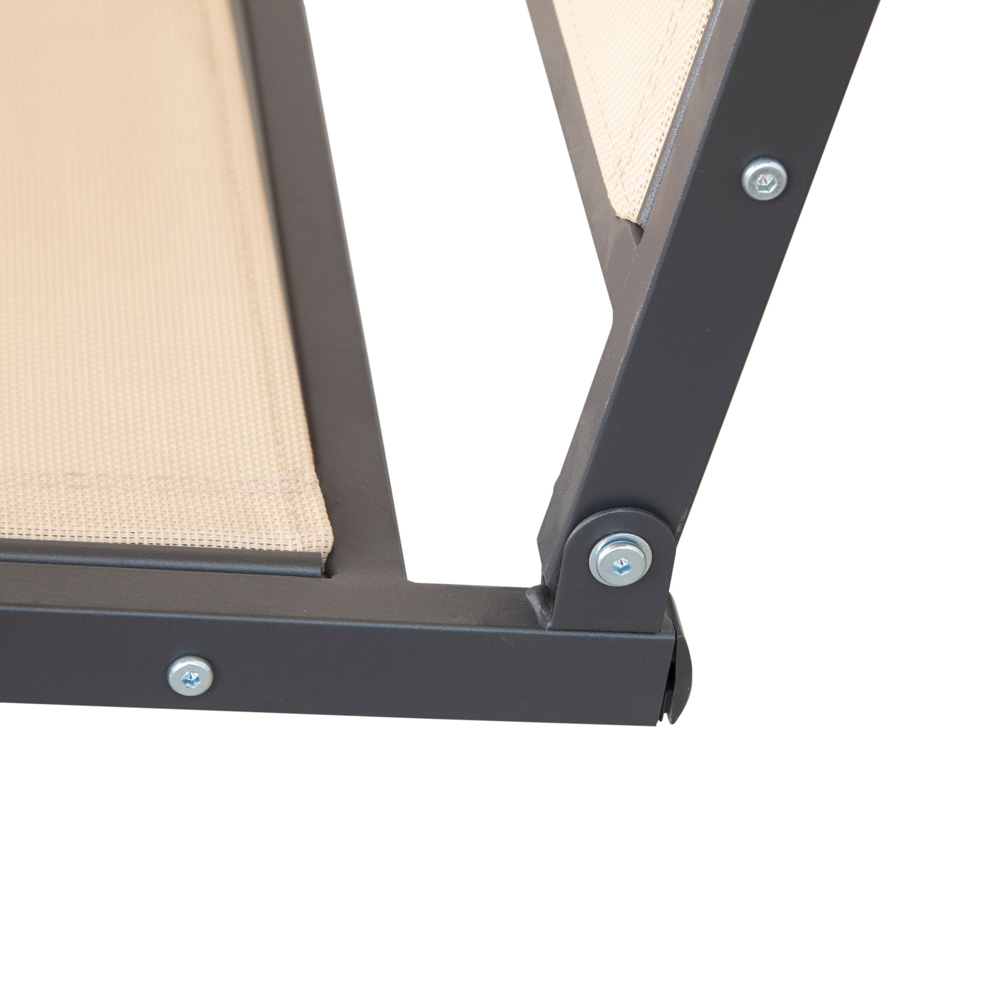 Columpio de Jardín Exterior de 3 Plazas con Toldo Reclinable, Balancín de Jardín Exterior con Respaldo Transpirable y Marco de Acero, para Terraza Balcón, 175x118x159 cm, Beige