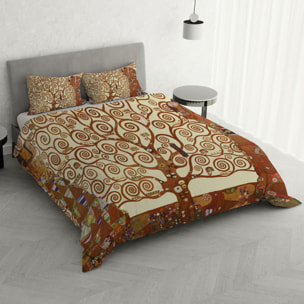 PARURE COPRIPIUMINO ARTE, STAMPA DIGITALE, 100% MICROFIBRA - MATRIMONIALE