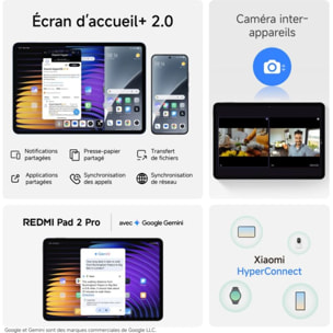 Tablette Android XIAOMI Redmi Pad 2 Pro WiFi 128Go Gris