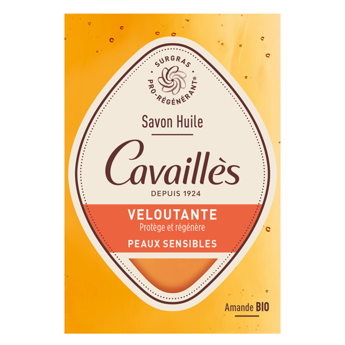 Veloutante - Savon Huile d'Argan et Amande Douce - Visage et Corps - Peaux Sensibles 115 g