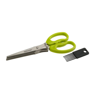 Ciseaux pour herbes aromatiques avec brosse de nettoyage Fackelmann Basic