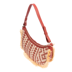 Biscubio Bolso de hombro Mujer. Fabricado en tela y piel sintética PU.