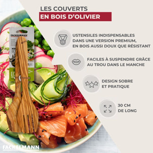 Ensemble de 2 Couverts à salade Fackelmann Édition Bois d'olivier