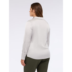 Fiorella Rubino - Camisa de satén de viscosa - Gris