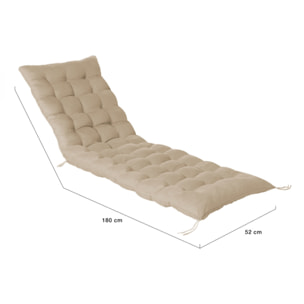 Coussins universels beiges pour bain de soleil - lot de 2