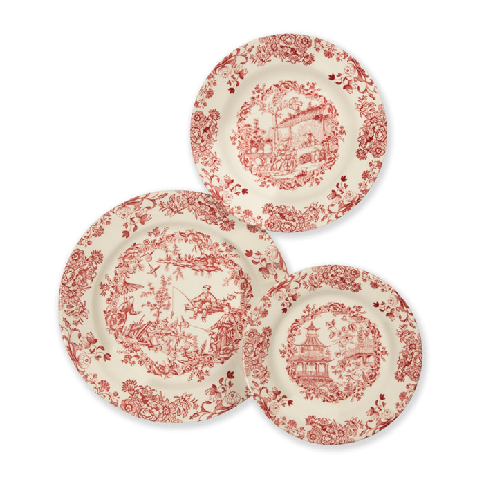 Servizio piatti 12 pezzi Excelsa – Les Voyages, Ceramica Multicolore