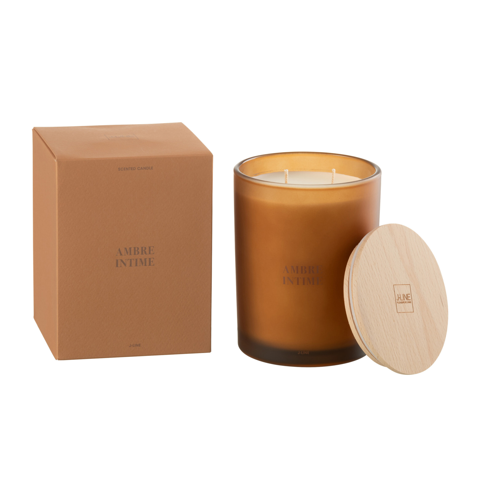 J-Line bougie parfumée Accords Essentiels - Ambre Intime - ocre - 52H