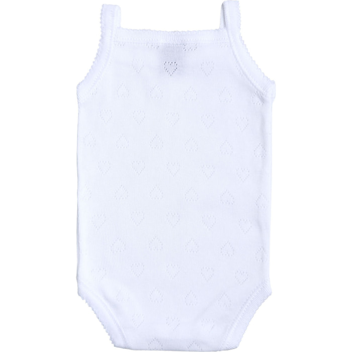 Body bebé tirantes finos calado corazón