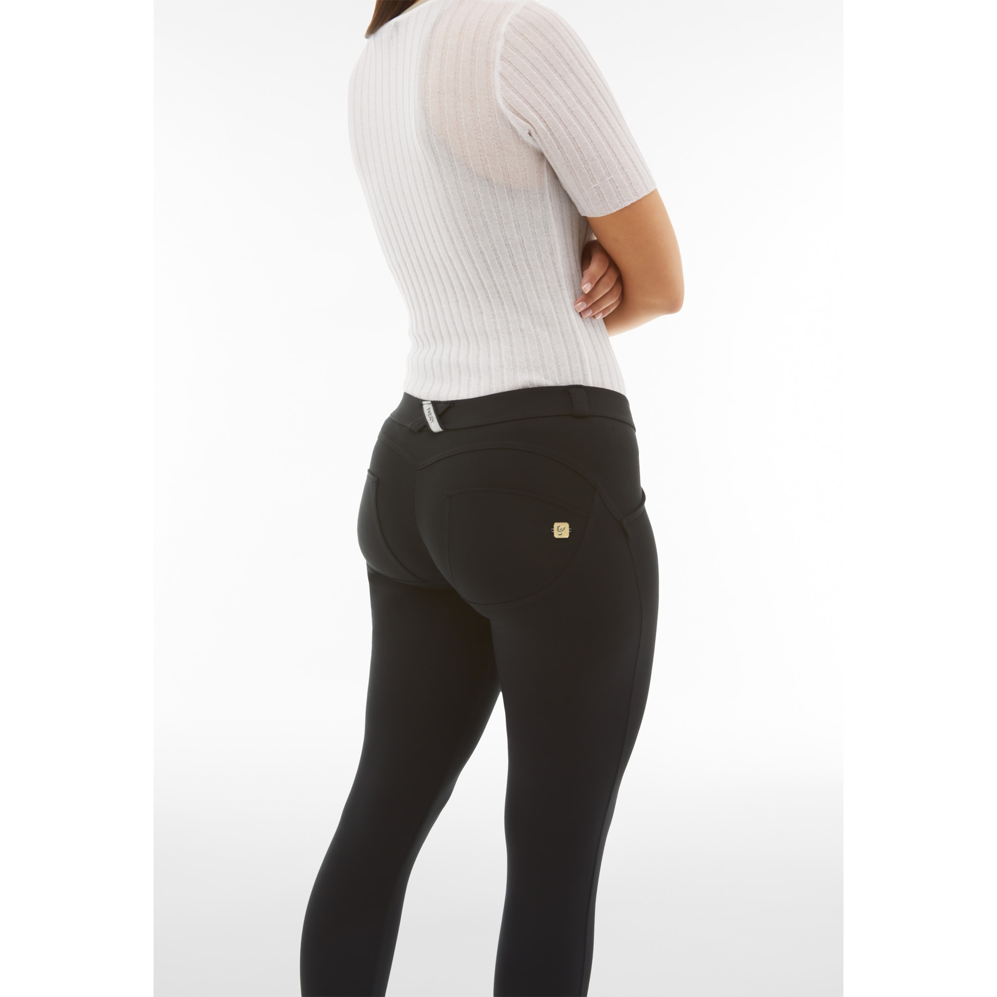 Pantaloni push up WR.UP® in jersey organico vita bassa