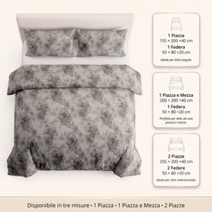 Set copripiumino in cotone con sacco e federa, morbido e traspirante, leggero e resistente 118 g/m², ideale per uso quotidiano, certificato OEKO-TEX, facile da lavare, comfort naturale e praticità per la biancheria da letto