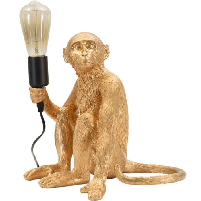 LAMPADA DA TAVOLO MONKEY SEDUTA ORO CM 33X33X32