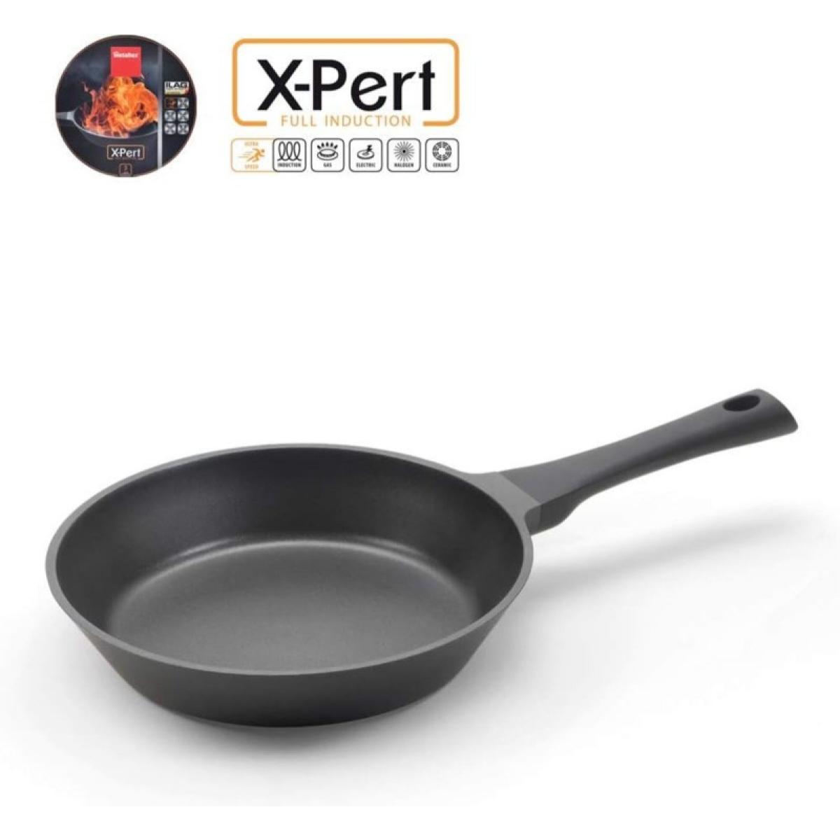 Metaltex XPERT - Lote 2 Sartenes Aluminio Fundido (20 + 24 cm) + Accesorios. Full Induction válido para todo tipo de cocinas