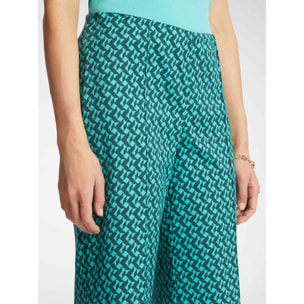 Elena Mirò - Pantaloni pull on fantasia - Verde
