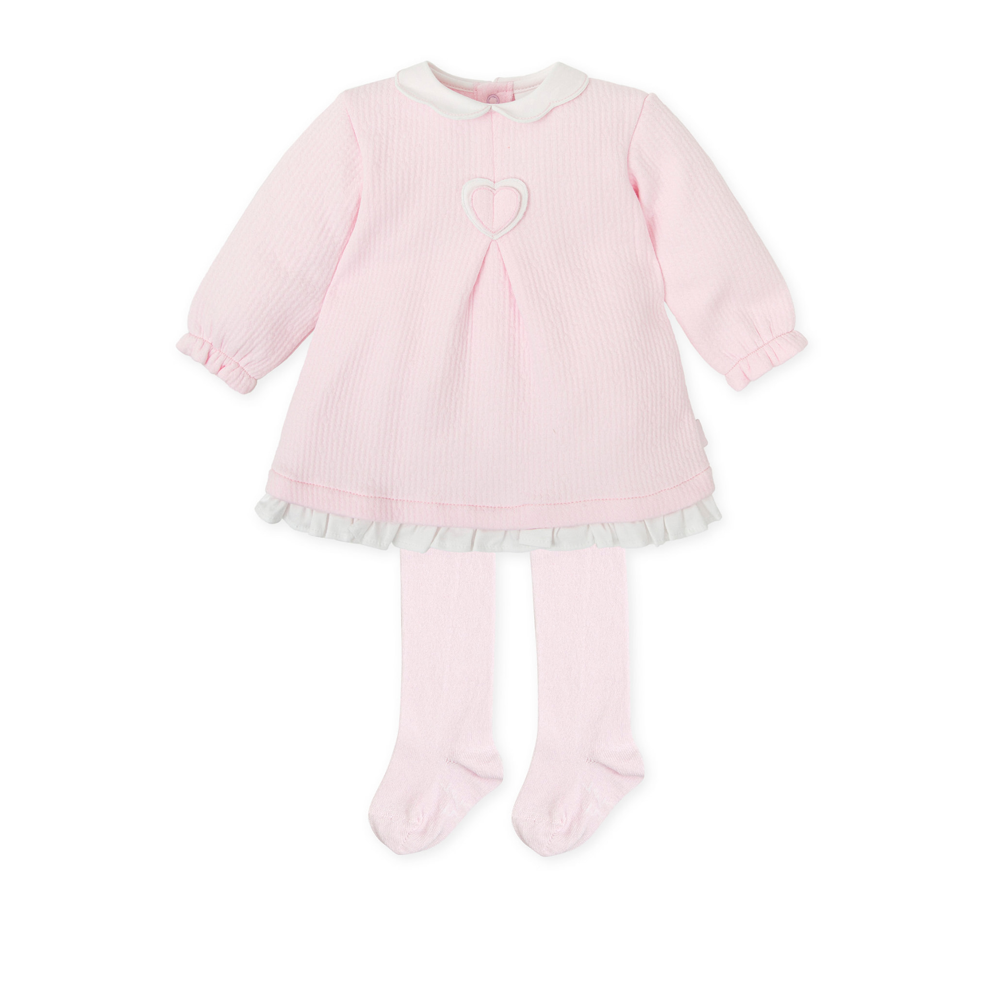 Vestido con leotardos . - Rosa