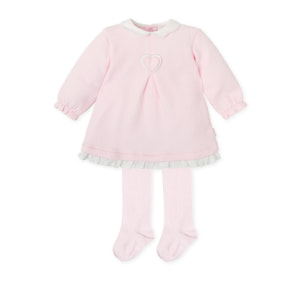 Vestido con leotardos . - Rosa