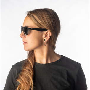Gafas de sol OCEAN BEACH WAYFARER - Negro mate con iridio naranja