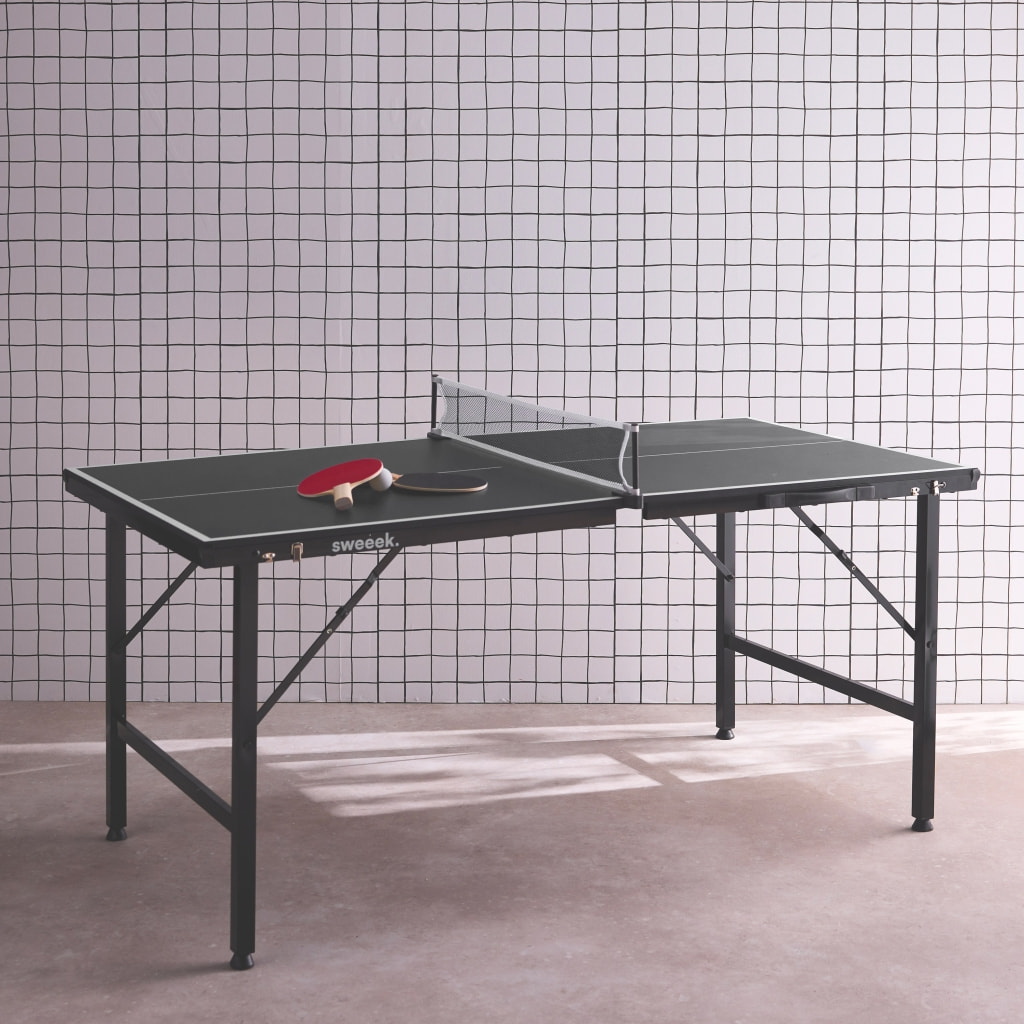 Mini table de ping pong intérieure pliante avec 2 raquettes et 3 balles MINI TABLE DE PING PONG INTÉRIEURE