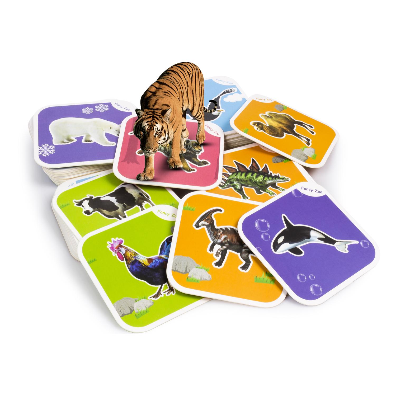 Fancy Zoo. Cartas educativas de animales de realidad aumentada. Observa y aprende con animales en 3D. Aplicación para Android e iOS.