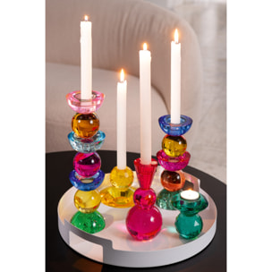 J-Line bougeoir - verre - mix - large - 2 pièces
