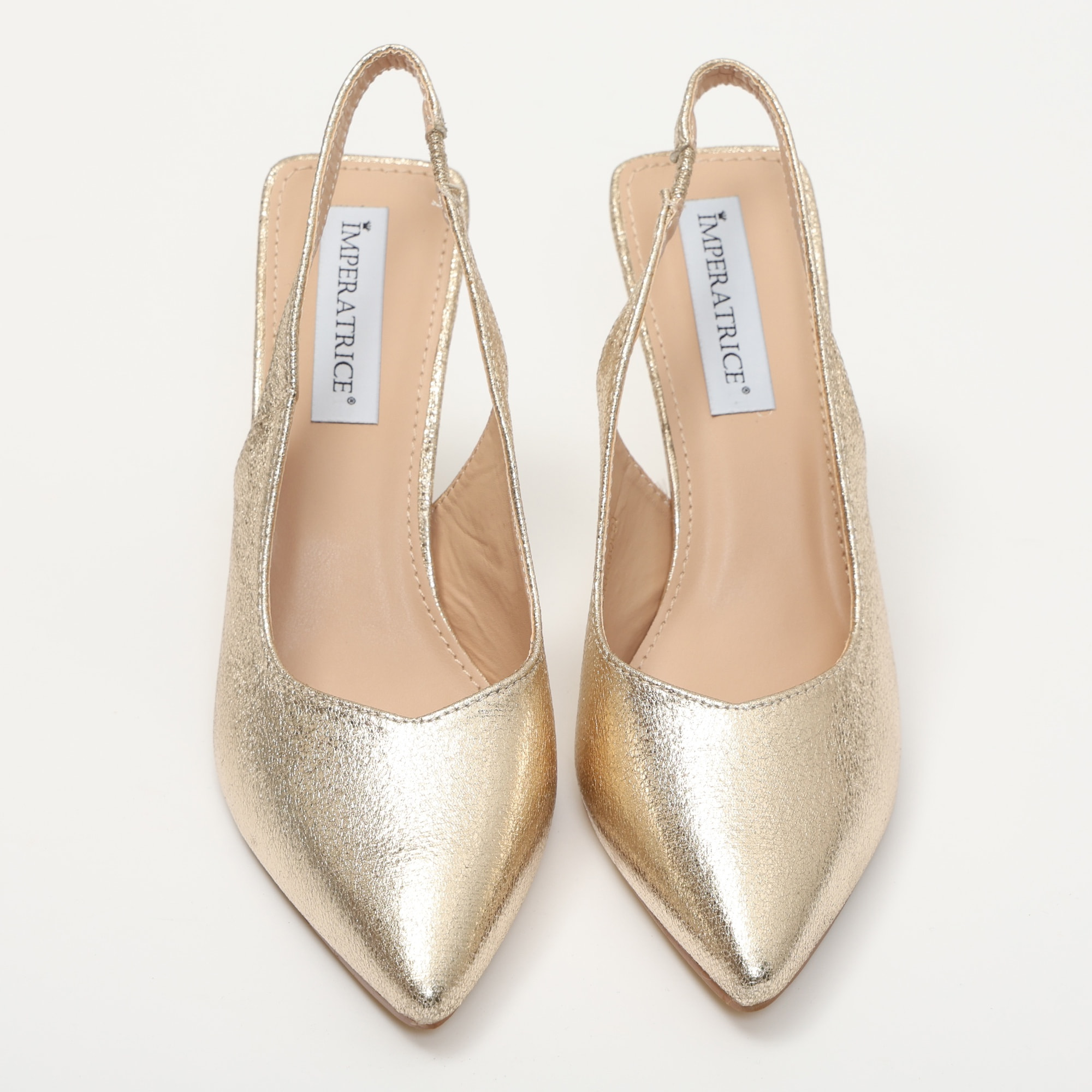 Dècolletè slingback in simil pelle