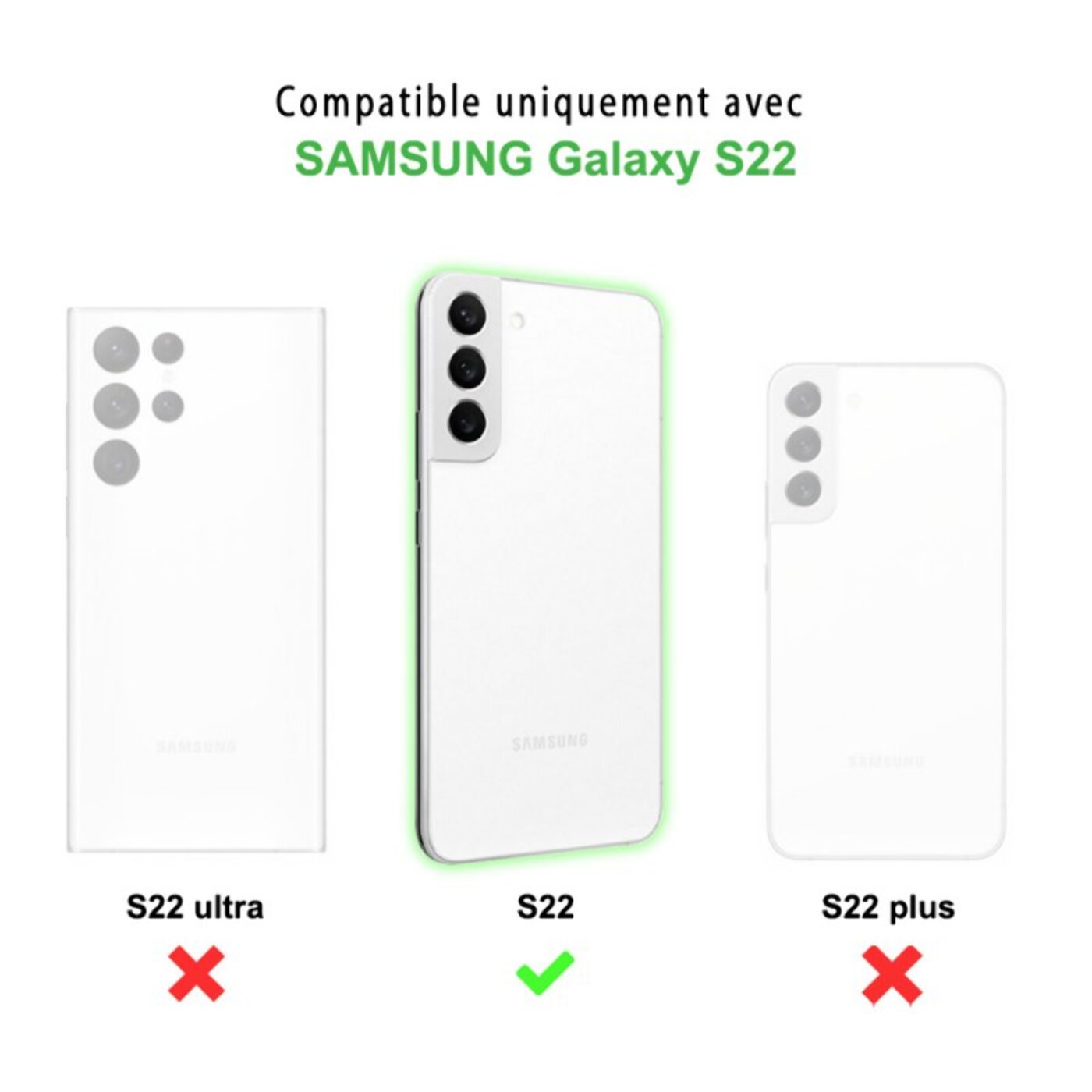 Coque Samsung Galaxy S22 Vert Foret Silicone liquide + 2 Vitres en Verre trempé Protection écran Antichocs