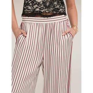 Motivi - Pantalones palazzo en twill de viscosa - Beige